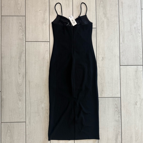 Dynamite Black Midi Dress with Spaghetti Straps - Picture 4 of 6